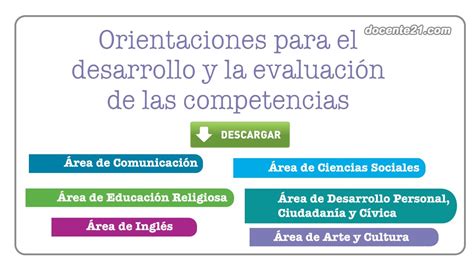 Orientaciones para la evaluación de competencias DOCENTE21