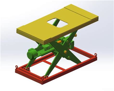 剪式升降台3d模型下载三维模型parasolidxt模型 制造云 产品模型