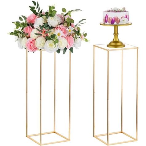 Nuptio Pi Ces Vases Or Pour Tables Centre Table Mariage Support