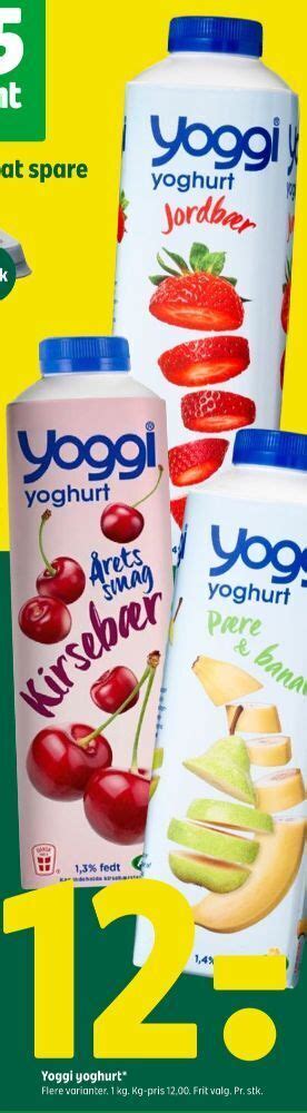 Yoggi Yoghurt Jordb R Tilbud Hos Coop