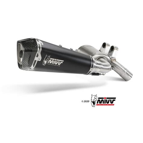 MIVV Delta Race Black Stainless Steel Slip On Exhaust For BMW F 900 XR