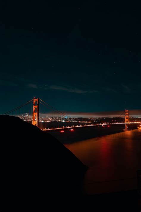 Golden Gate Bridge Under Night Sky · Free Stock Photo