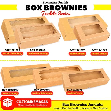 Jual Box Brownies Jendela Dus Brownies Dus Kue Kemasan Brownies