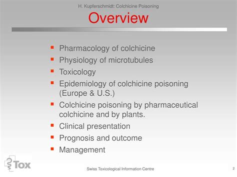 Ppt Colchicine Poisoning Diagnosis Management And Public Health