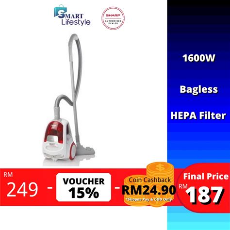 Sharp Bagless Vacuum Cleaner W Ecns R Shopee Malaysia