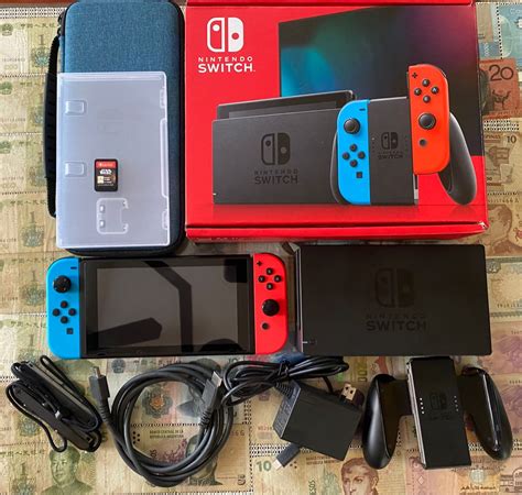 Nintendo Switch V2 ( Neon Blue Red ), Video Gaming, Video Game Consoles ...