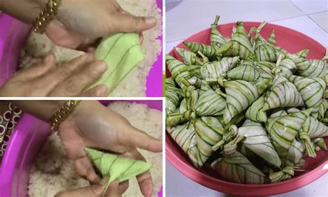 Cara Nak Anyam Ketupat Palas