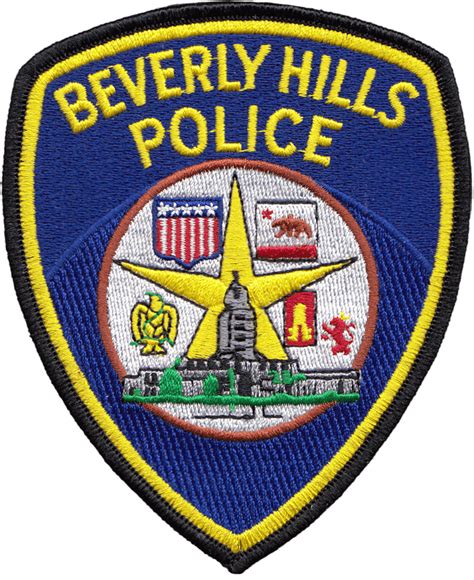 BEVERLY HILLS POLICE DEPARTMENT SHOULDER PATCH: Beverly Hills Cop (1984) - Chicago Cop Shop