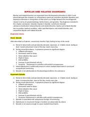 Bipolar Reviewer Wps Office Docx Bipolar And Related Disorders