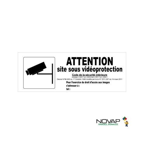 Panneaux rigides 330x120 mm affichage obligatoire vidéoprotection