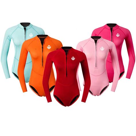 Divestar 2mm Yamamoto Neoprene Long Sleeve Freediving Bikini Wetsuit In