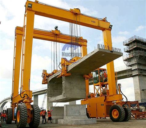 Hydraulic Double Beam Rubber Tired Mobile Gantry Crane China Rubber