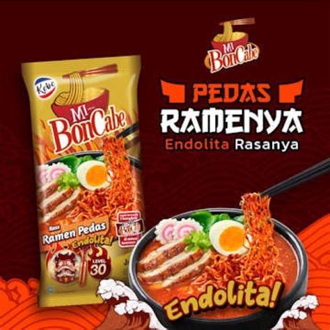 Jual Mi Boncabe Kobe Rasa Ramen Pedas Level 30 90gr Mi Enak Mi