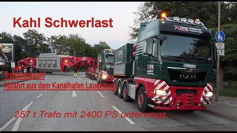 Kahl Schwerlast Trafotransport August 2022 Abfahrt Aus Dem