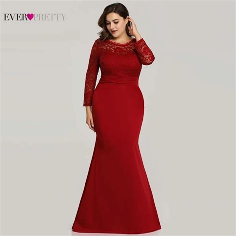 82 Long Sleeve Plus Size Long Sleeve Burgundy Prom Dresses