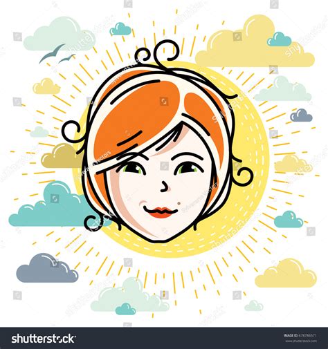 Beautiful Women Face Human Head Vector Stock Vector Royalty Free