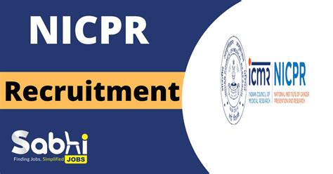 NICPR Jobs Notification 2024 Walk In For 1 Project Technical Officer