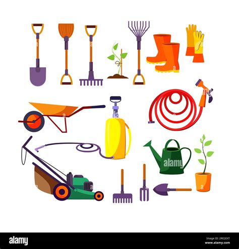 Gardening Tools Illustration Set Stock Vector Image And Art Alamy