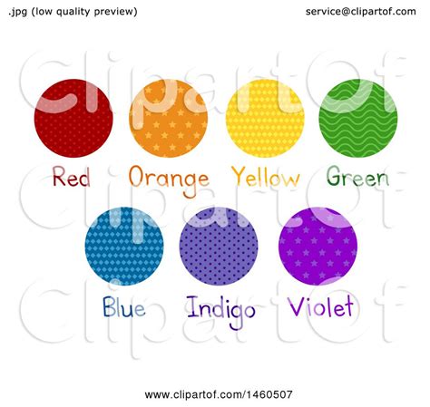 Clipart of Red, Orange, Yellow, Green, Blue, Indigo and Violet Colors ...