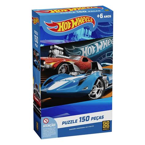 Jogo Quebra Cabe A Puzzle Hot Wheels Pe As Grow Toyshow Tudo De Marvel Dc Netflix Geek