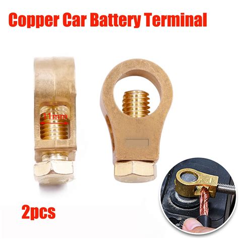 Copper Car Battery Terminal Wire Cable Clamp Top Post Terminal Positive Negative