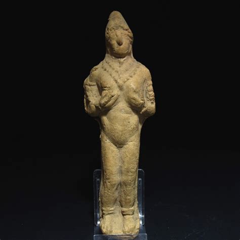 Cypriot Votive Figure With Conical Headdress Christoph Bacher