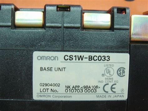 Omron Base Unit Cs1w Bc033 裕益科技有限公司 Omron Cs1w Bc033