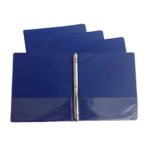 Blue Vinyl Standard 3 Ring Binders 12 Inch For 85 X 11 Sheets