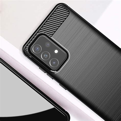 Carbon Case Elastyczne Etui Pokrowiec Samsung Galaxy A G Czarny