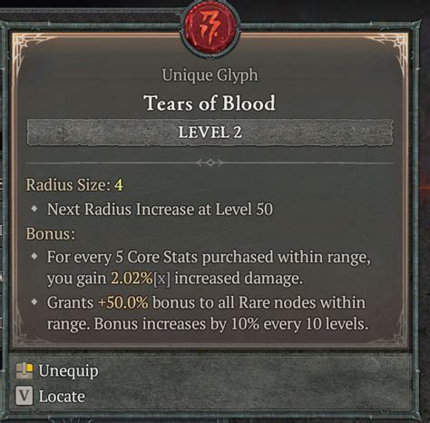 Lackluster Tears of Blood level upgrade : r/diablo4