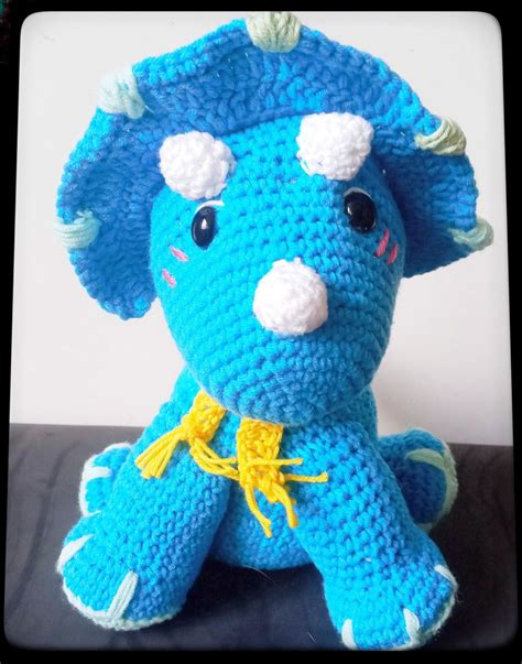 Dinossauro Tr Ceps Em Crochet Amigurumi Elo