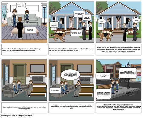 To Kill A Mockingbird Storyboard Chapter 10 For School