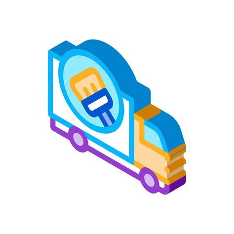 Cleaning Truck Isometric Icon Vector Illustration 19473784 Vector Art