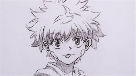 How To Draw Killua Zoldyck Real Time Anime Sketch Drawings Easy