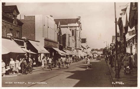 High Street Gillingham Old Real Photo Kent Postcard Ref 426521w2