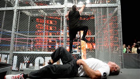 Shane Mcmahon Vs Kevin Owens Falls Count Anywhere Hell In A Cell