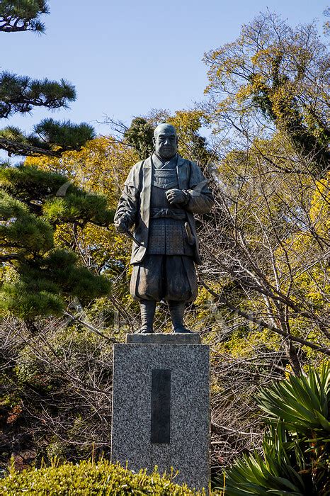 徳川家康公像 岡崎公園 [180234698]の写真素材 アフロ