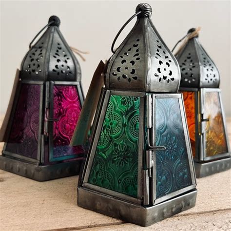 Fair Trade Moroccan Style Iron Embossed Glass Tea Light Holder Etsy