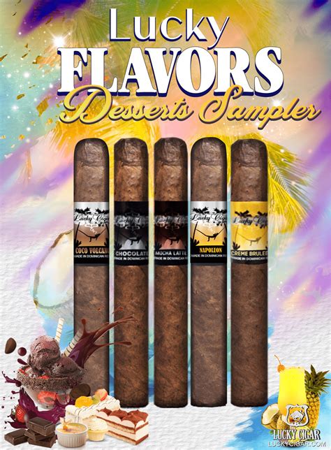 Flavored Cigars Lucky Flavors 5 Piece Desserts Sampler Lucky Cigar