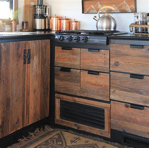 Reclaimed Wood Kitchen Cabinets MountainModernLife