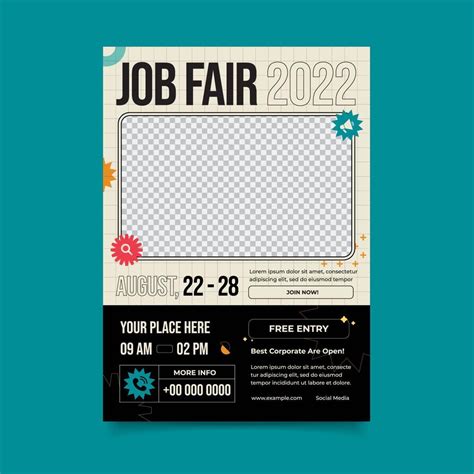 Job Fair Flyer Template 9855083 Vector Art at Vecteezy