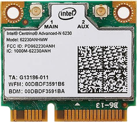 Intel Centrino Advanced N Mbps Dualband Pci E Wifi Card Cex