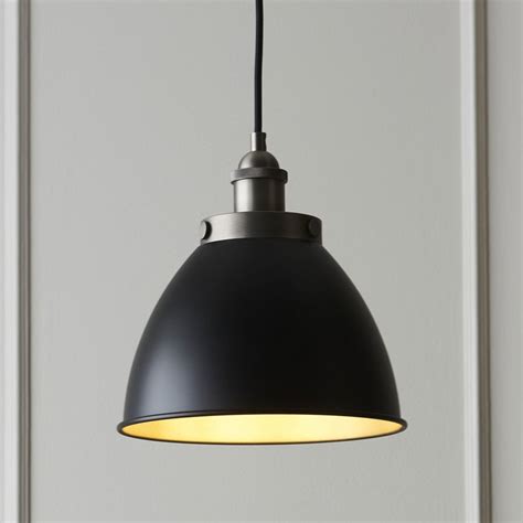 Endon Lighting Franklin Small Pendant In Aged Pewter And Matt Black Fitting And Style From Dusk