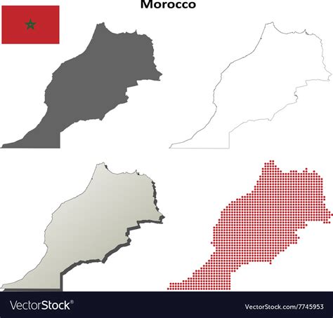 Morocco Outline Map Set Royalty Free Vector Image The Best Porn Website