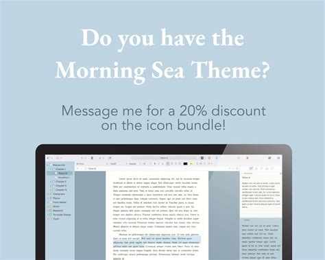 Morning Sea Scrivener Icon Bundle Etsy