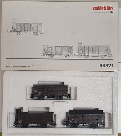 Märklin H0 48821 Model train freight wagon set 1 Set of 3