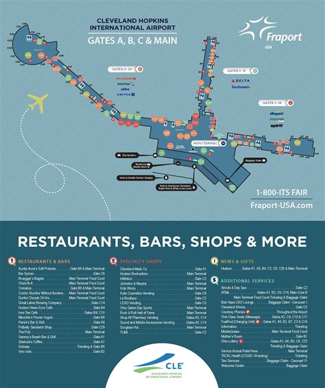 Cleveland Airport Terminal Map