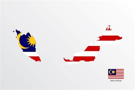 Premium Vector Set Of Political Maps Of Malaysia With Regions