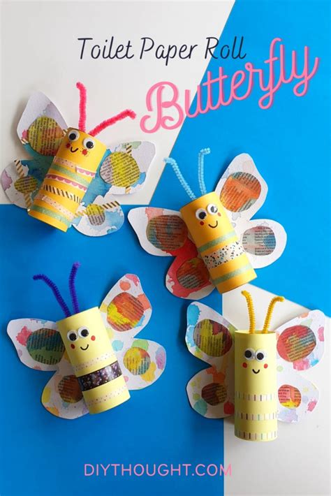 Toilet Paper Roll Butterfly Diy Thought