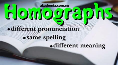 Homographs In English Definition And Examples Akademia